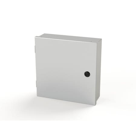 Saginaw Control & Engineering 1/4 Turn Latch Electrical Enclosures, 12 in H, 4 in D, 12 in W, NEMA 1, Carbon Steel SCE-12N1204LP